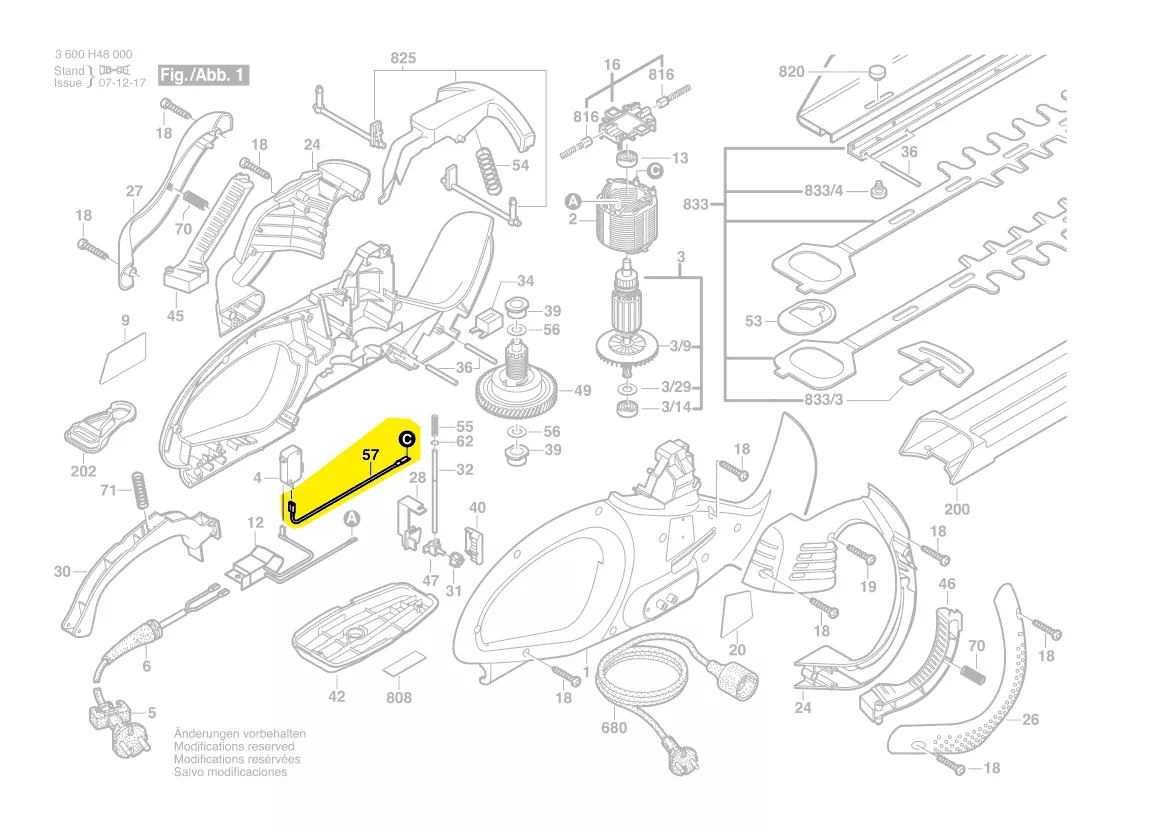Cable interrupteur - induit réf. 2 604 448 234 BOSCH